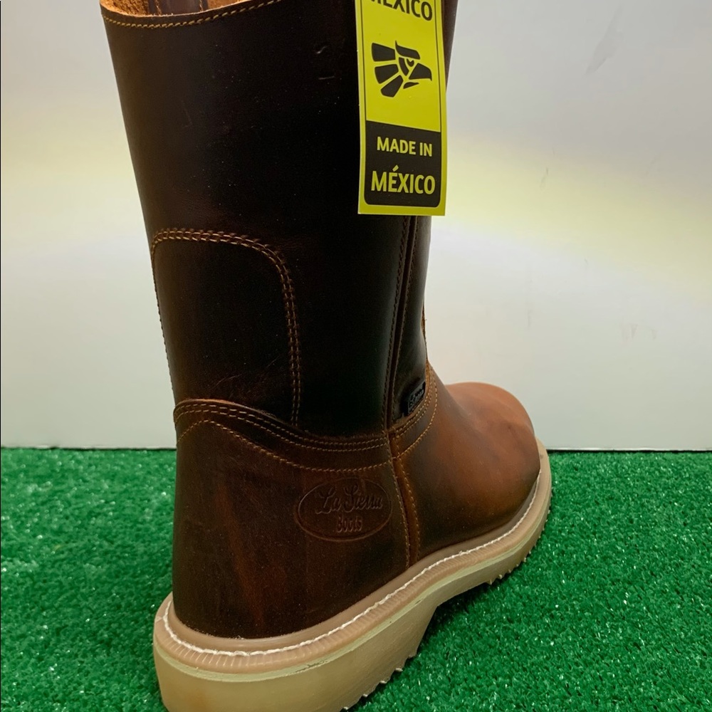 Mens Construction Work STEEL TOE Boots Pull On Leather Strong Sole Casquillo 104 - Picture 4 of 6